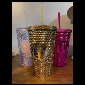 THREE Starbucks grande tumblers